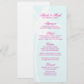 パームツリーデスティネーションウェディングメニューカード メニュー (正面/裏面)