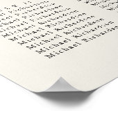 パームツリーデスティネーションウェディング15シーティングチャート ポスター (角)