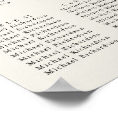 パームツリーデスティネーションウェディング15シーティングチャート ポスター (角)