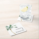 パームツリーデスティネーションウェディング スクエアペーパーコースター<br><div class="desc">このデザインは、熱帯水の色のヤシの木を鮮やかな白い背景に置き、目的地の結婚式の夢のような雰囲気を呼び起こすデザインで、砂の海岸と揺れるヤシのロマンスを放射し、忘れられないお祝いを求めるカップルに最適である。調整パーソナライズされたや質問は遠慮なく連絡を取る。</div>