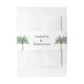 パームツリーデスティネーションウェディング 招待状ベリーバンド (正面例)