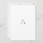 パームツリーデスティネーションズシンプル結婚リハーサル 招待状 (裏面)