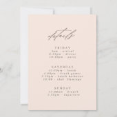 パームツリーデスティネーションバチェロレッテ週末 招待状 (裏面)