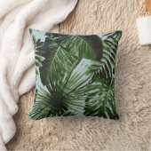 パームツリートロピカルクッションブルー クッション (ブランケット)