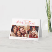 パームツリートロピカルクリスマス2写真折り畳み カード (正面)