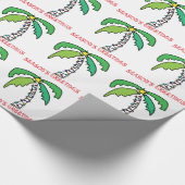 パームツリートロピカルシーズンのご挨拶 ラッピングペーパー (角)