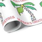 パームツリートロピカルシーズンのご挨拶 ラッピングペーパー (ロールコーナー)