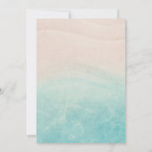 パームツリートロピカルハイビスカスサマースウィート16パーティー 招待状 (裏面)