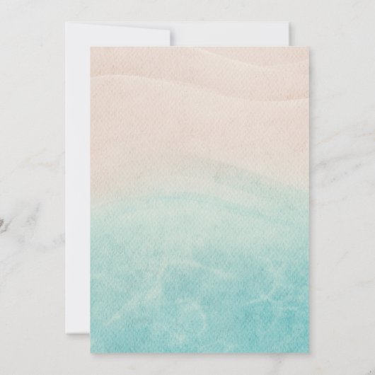 パームツリートロピカルハイビスカスサマースウィート16パーティー 招待状 (裏面)