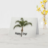 パームツリートロピカルバケーションウィズカー最高のド カード (黄色い花)