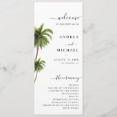 パームツリートロピカルビーチ目的地の結婚式 プログラム (正面)