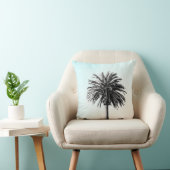 パームツリートロピカルブルーエレガント白黒 クッション (椅子)