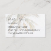 パームツリートロピカルモダン 名刺 (裏面)