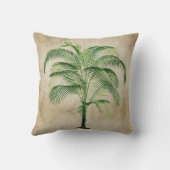 パームツリートロピカルヴィンテージ エレガント クッション (裏面)