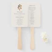 パームツリートロピカル結婚トのカスタム ハンドファン (正面&裏面)