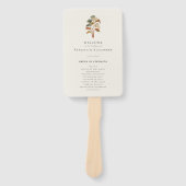 パームツリートロピカル結婚トのカスタム ハンドファン (正面)