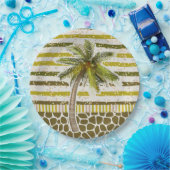 パームツリートロピカル ペーパープレート (パーティー)