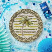 パームツリートロピカル ペーパープレート (パーティー)