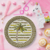 パームツリートロピカル ペーパープレート (パーティー)