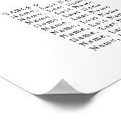 パームツリートロピカル |ミニマルの結婚座席表 ポスター (角)