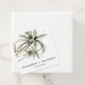 パームツリートロピカル |ミニマル結婚式の引き出物ラベル フェイバータグ (インサイチュ)