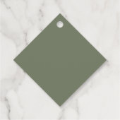 パームツリートロピカル |ミニマル結婚式の引き出物ラベル フェイバータグ (裏面)