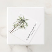 パームツリートロピカル |ミニマル結婚式の引き出物ラベル フェイバータグ (インサイチュ)