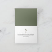 パームツリートロピカル |ミニマル結婚s サンキューカード (内部)