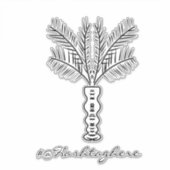 パームツリーハンドドロー名車シール シール (正面)