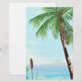 パームツリーバイザビーチ 便箋 (正面/裏面)