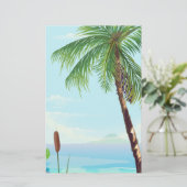 パームツリーバイザビーチ 便箋 (スタンド正面)