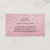 パームツリーバラ金ゴールドグリッターピンクエレガント 名刺 (裏面)