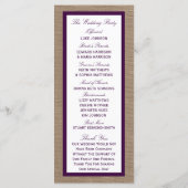 パームツリーバーラップビーチ結婚式 |お使いの色の選択 プログラム (裏面)