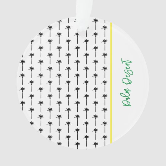 パームツリーパターントラベルロケーションデザートシック オーナメント (正面)