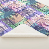 パームツリーパターンブランケット シェルパブランケット (3/4)