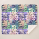 パームツリーパターンブランケット シェルパブランケット (正面(横))