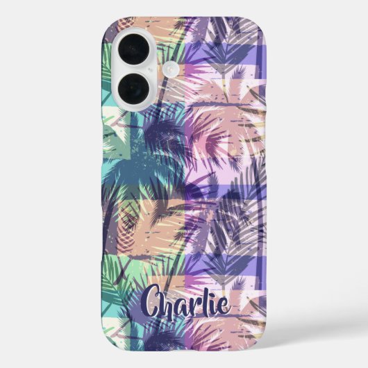 パームツリーパターン名前をカスタムするの電話ケース Case-Mate iPhoneケース (裏面)