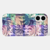 パームツリーパターン名前をカスタムするの電話ケース Case-Mate iPhoneケース (裏面 (横))