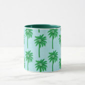 パームツリーパターン（青） マグカップ (中央)