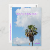 パームツリーパフィー雲フロリダポストカード ポストカード (正面/裏面)