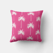 パームツリーパーソナルホットピンクストライプ装飾用クッション クッション (裏面)