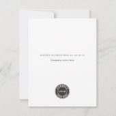 パームツリービジネスロゴクリスマスホリデーカード ノートカード (裏面)