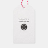 パームツリービジネスロゴクリスマスホリデー ギフトタグ (裏面)