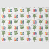 パームツリービジネスロゴホリデークリスマスカード 薄葉紙 (正面)