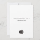 パームツリービジネスロゴメリークリスマスグリーティング シーズンカード (裏面)