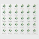 パームツリービジネス名クリスマスホリデー ラッピングペーパー (フラット)