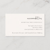 パームツリービーチウェディング宿泊施設 エンクロージャーカード (正面)