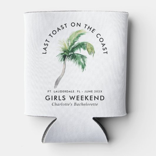 パームツリービーチガールズウィークエンドバチェロレッテパーティー 缶クーラー (正面)