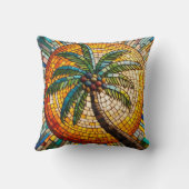 パームツリービーチコースタルモザイク クッション (裏面)