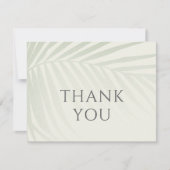 パームツリービーチコースト結婚サンキューカード サンキューカード (正面)